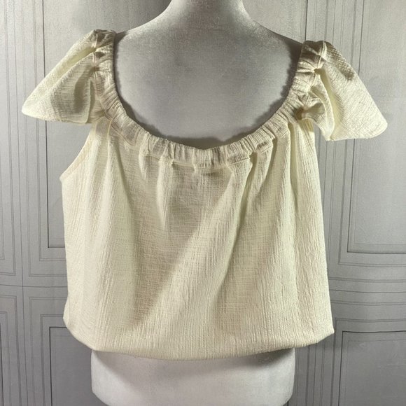 NWT Madewell Cream Off Shoulder Top XL - Picture 5 of 9